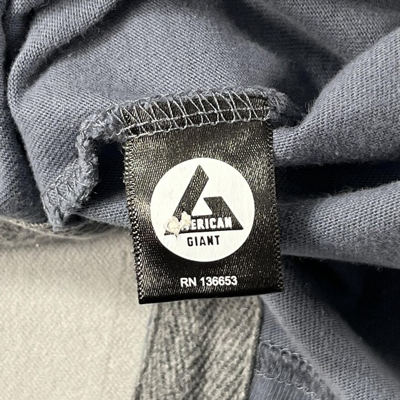 American Giant Polo Shirt Mens Large Blue Short Sleeve Cotton Classic Made‎ USA - Picture 5 of 11